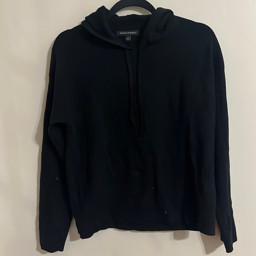 Banana Republic Black Hooded Sweater